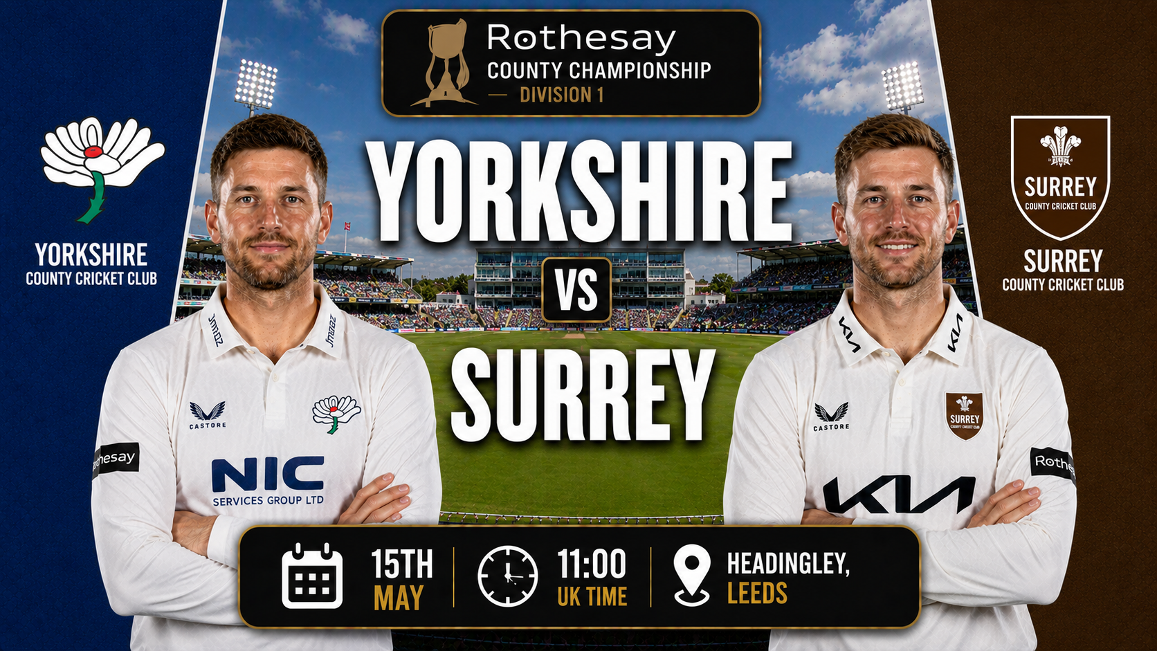 Read more about the article Yorkshire v Surrey – 15 May – Preview & Prediction
