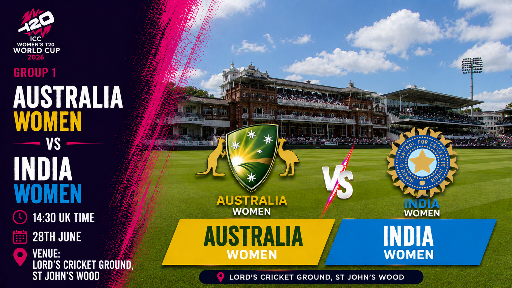 Read more about the article Australia Women v India Women – 28 June – Preview & Prediction