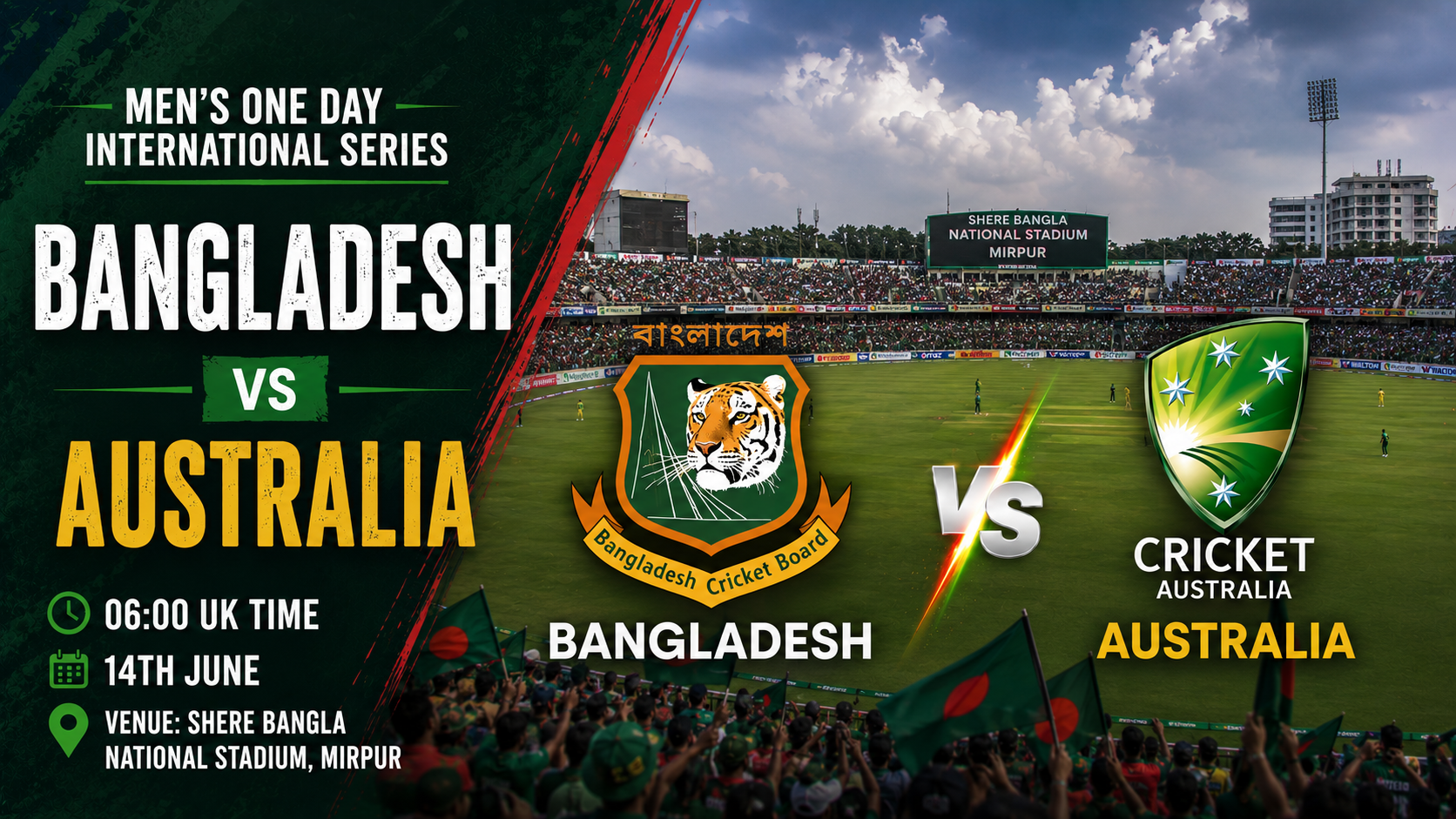 Read more about the article Bangladesh v Australia – 14 June – Preview & Prediction