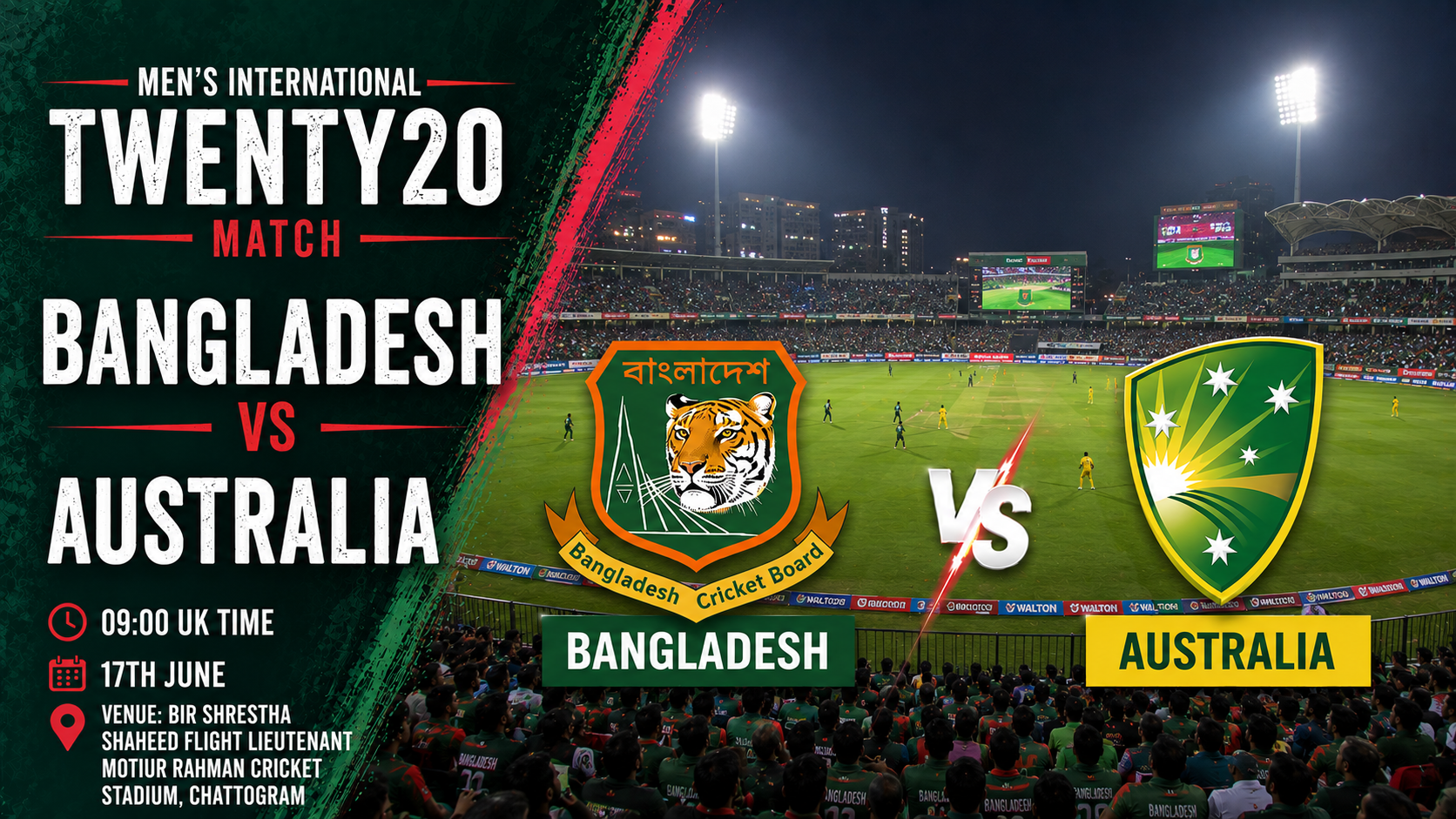 Read more about the article Bangladesh v Australia – 17 June – Preview & Prediction