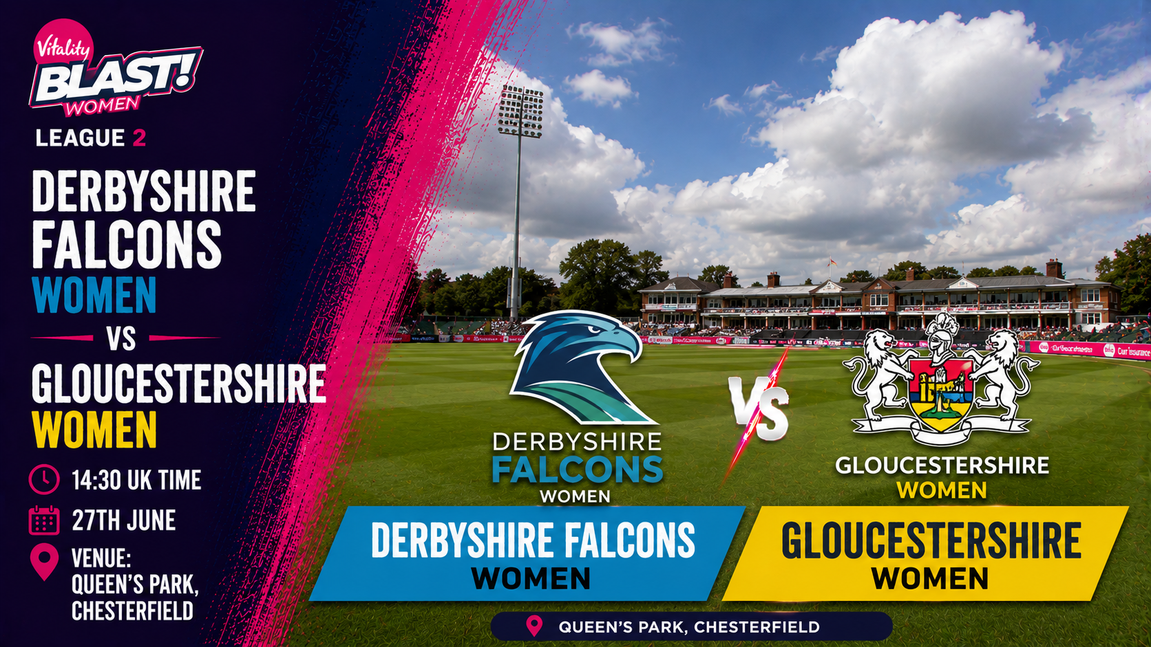 Read more about the article Derbyshire Falcons Women v Gloucestershire Women – 27 June – Preview & Prediction