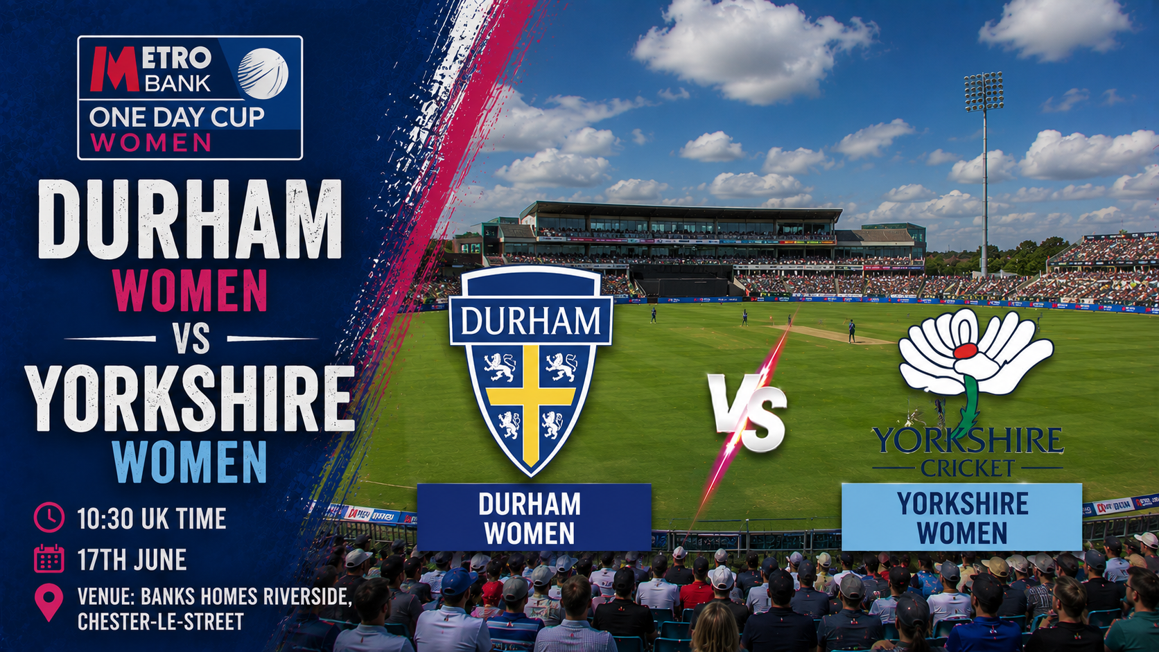 Read more about the article Durham Women v Yorkshire Women – 17 June – Preview & Prediction