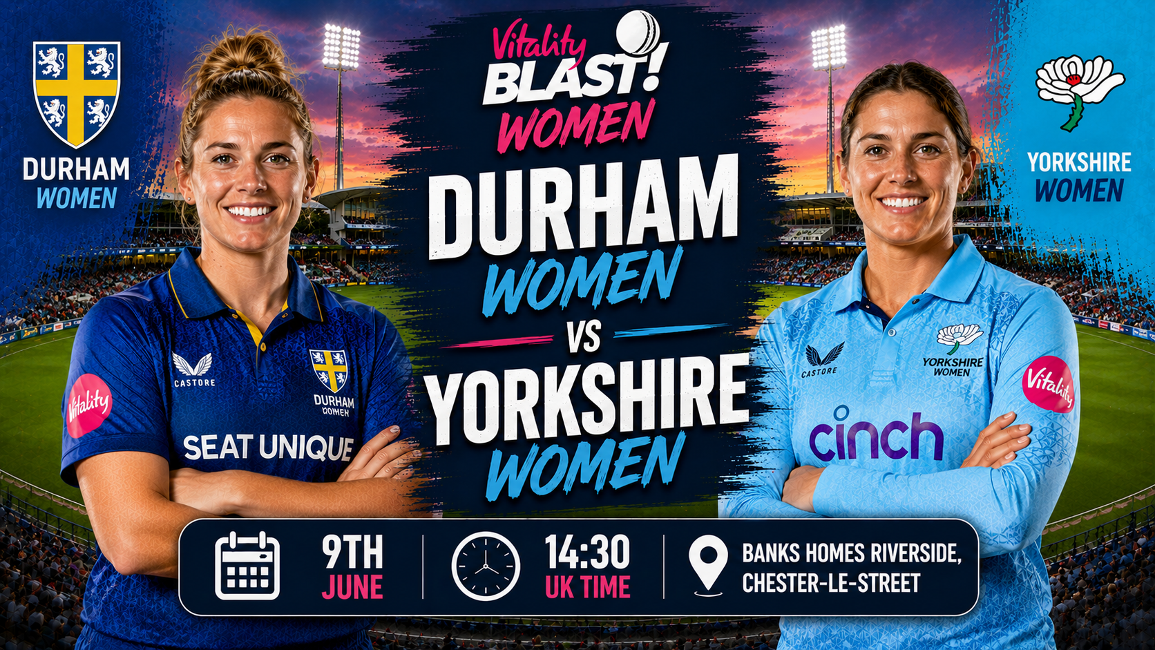 Read more about the article Durham Women v Yorkshire Women – 9 June – Preview & Prediction