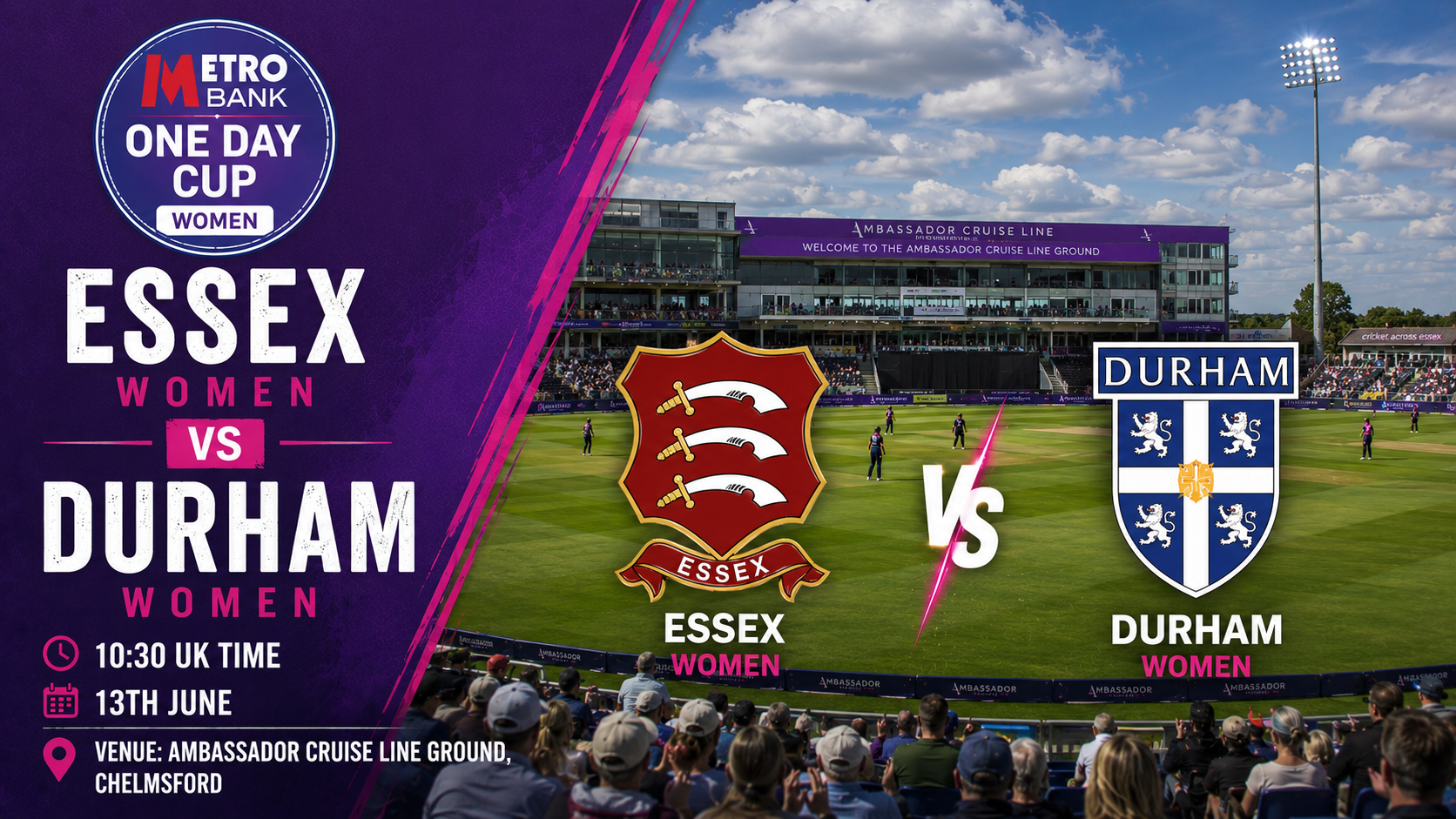 Read more about the article Essex Women v Durham Women – 13 June – Preview & Prediction