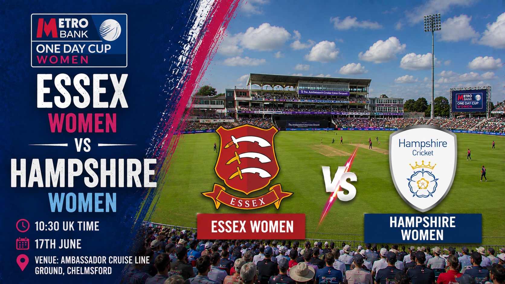 Read more about the article Essex Women v Hampshire Women – 17 June – Preview & Prediction