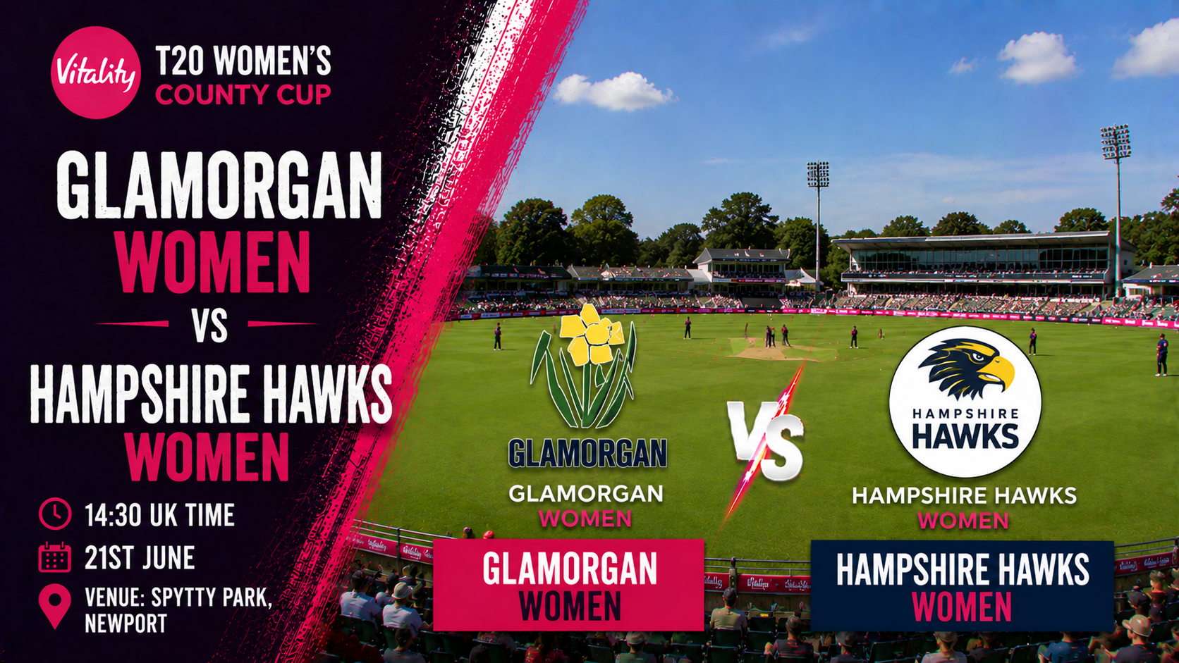 Read more about the article Glamorgan Women v Hampshire Hawks Women – 21 June – Preview & Prediction