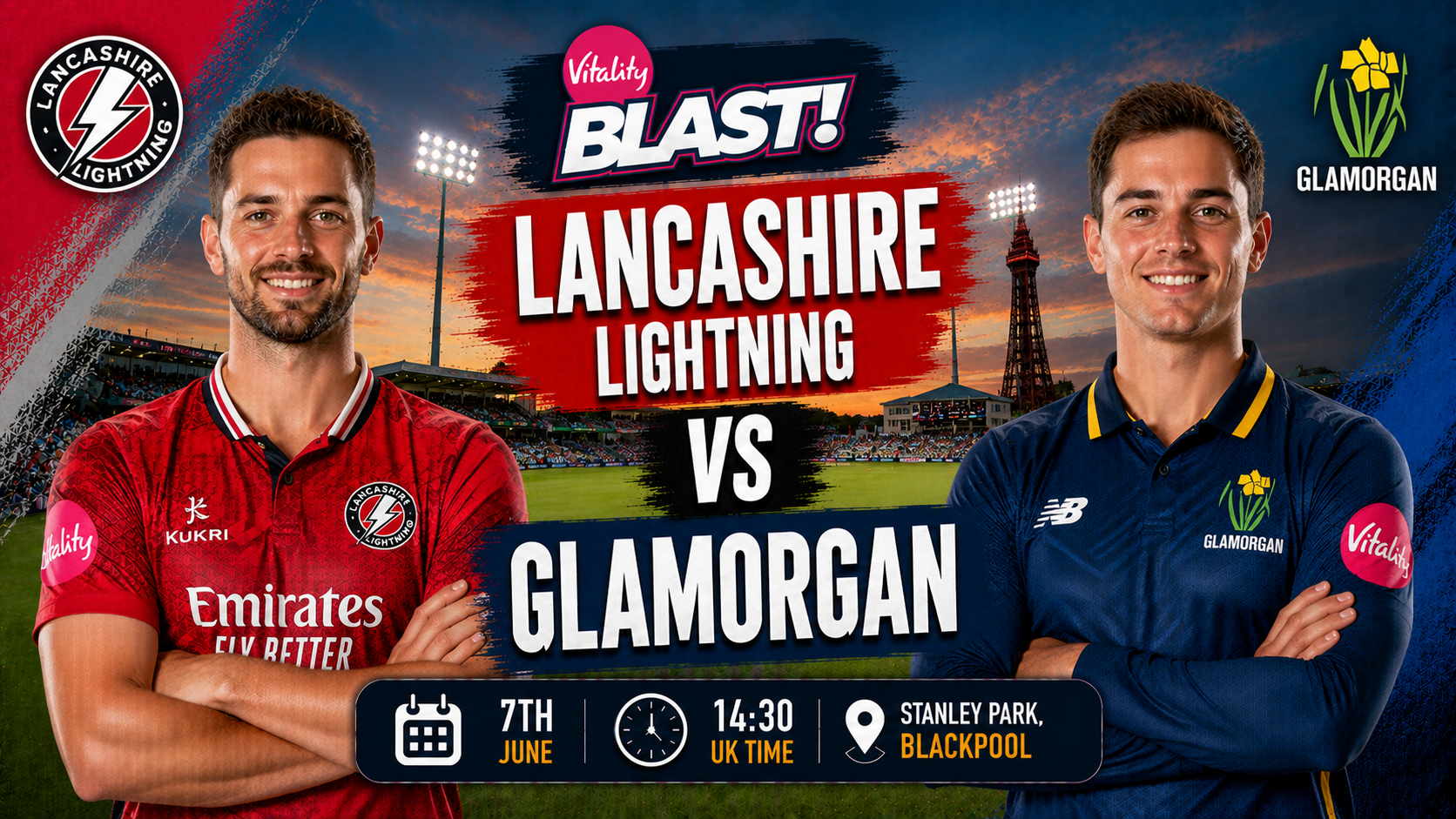 Read more about the article Lancashire Lightning v Glamorgan – 7 June – Preview & Prediction