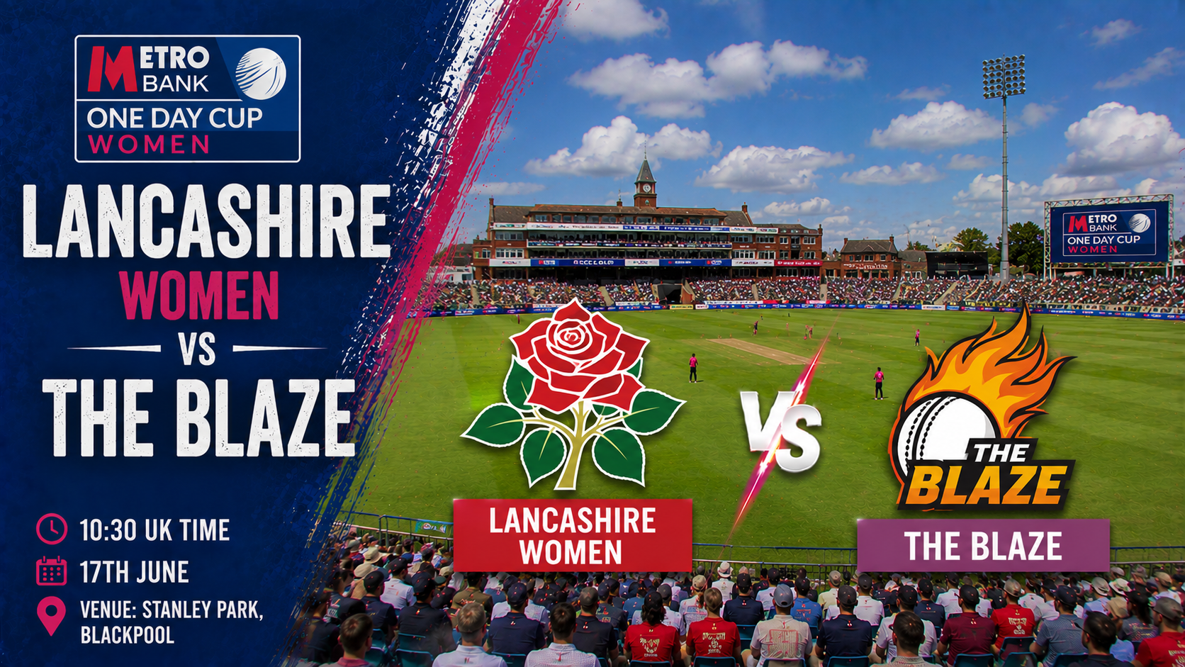 Read more about the article Lancashire Women v The Blaze – 17 June – Preview & Prediction