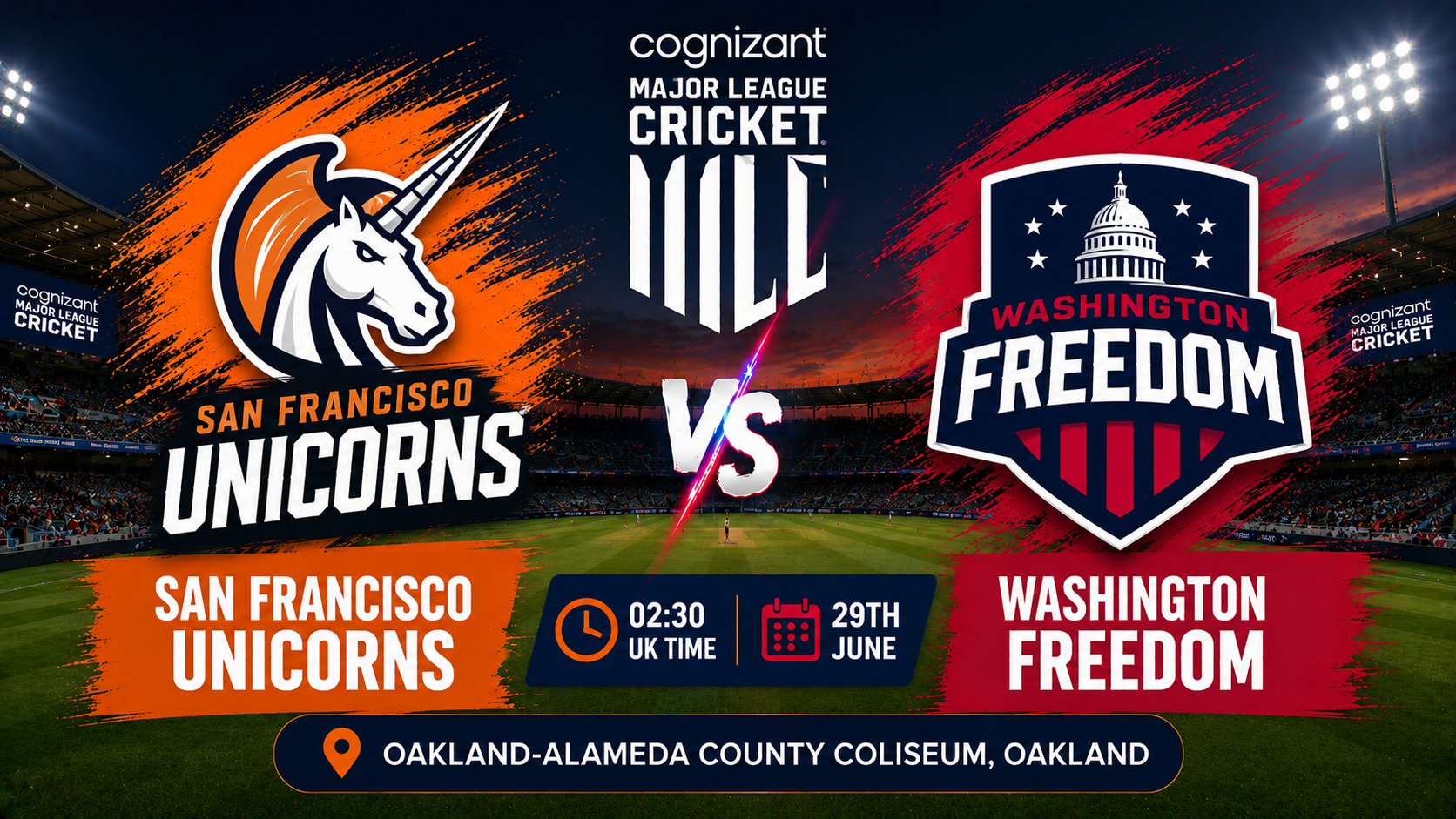 Read more about the article San Francisco Unicorns v Washington Freedom – 29 June – Preview & Prediction
