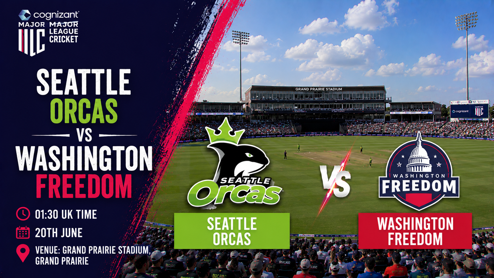 Read more about the article Seattle Orcas v Washington Freedom – 20 June – Preview & Prediction