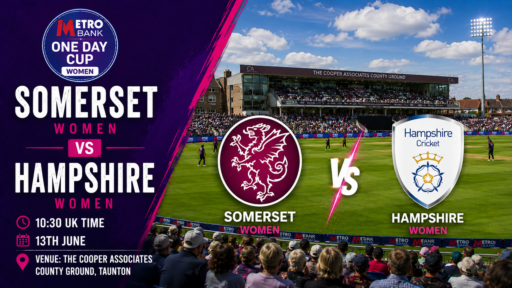 Read more about the article Somerset Women v Hampshire Women – 13 June – Preview & Prediction