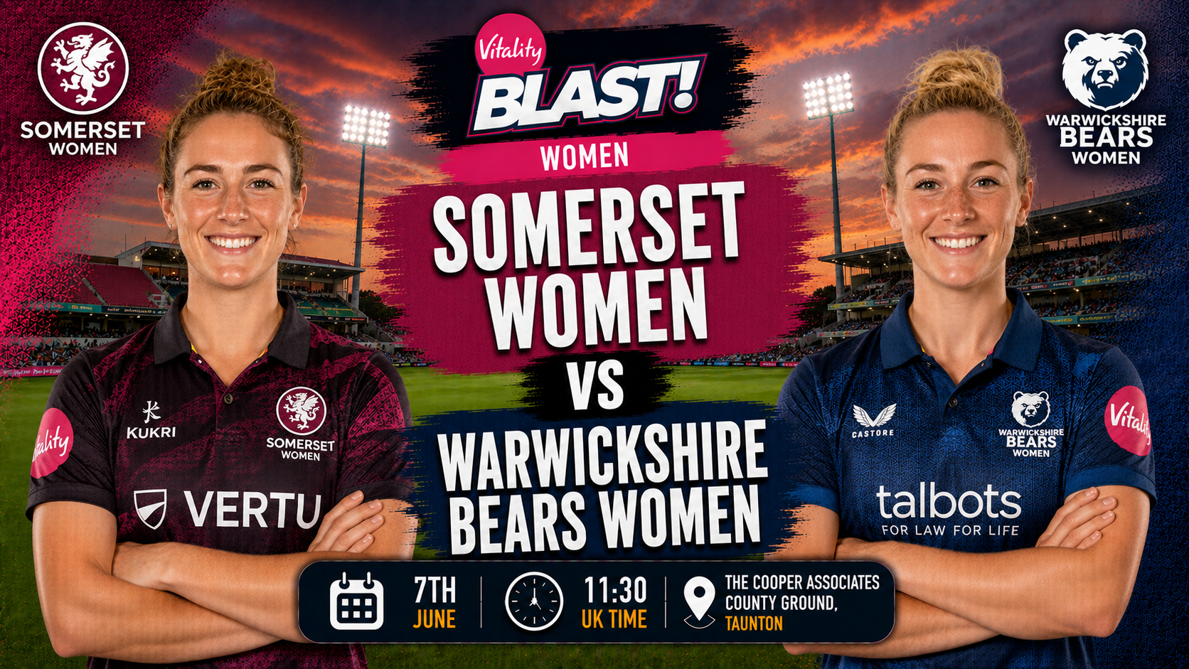 Read more about the article Somerset Women v Warwickshire Bears Women – 7 June – Preview & Prediction
