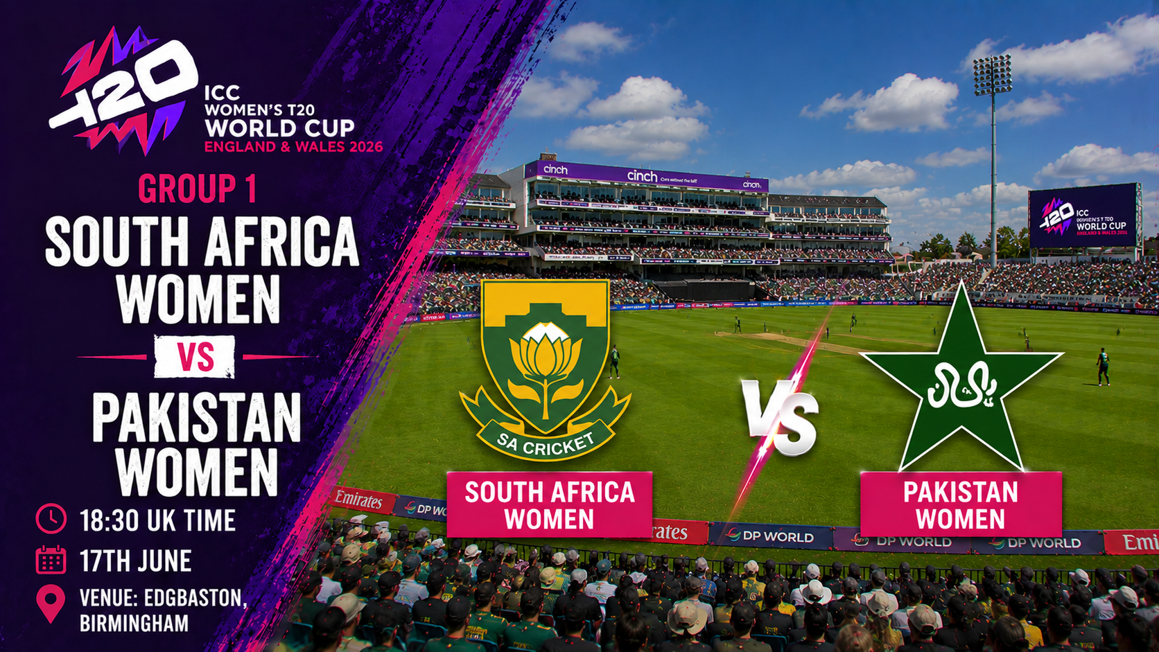 Read more about the article South Africa Women v Pakistan Women – 17 June – Preview & Prediction
