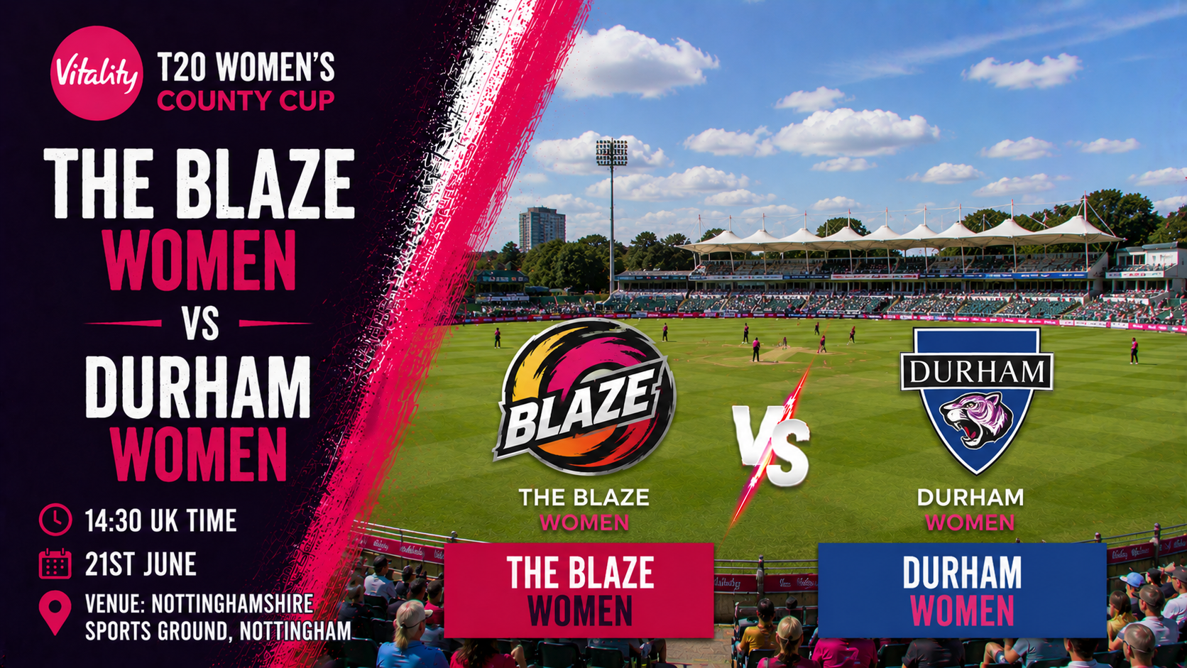 Read more about the article The Blaze v Durham Women – 21 June – Preview & Prediction