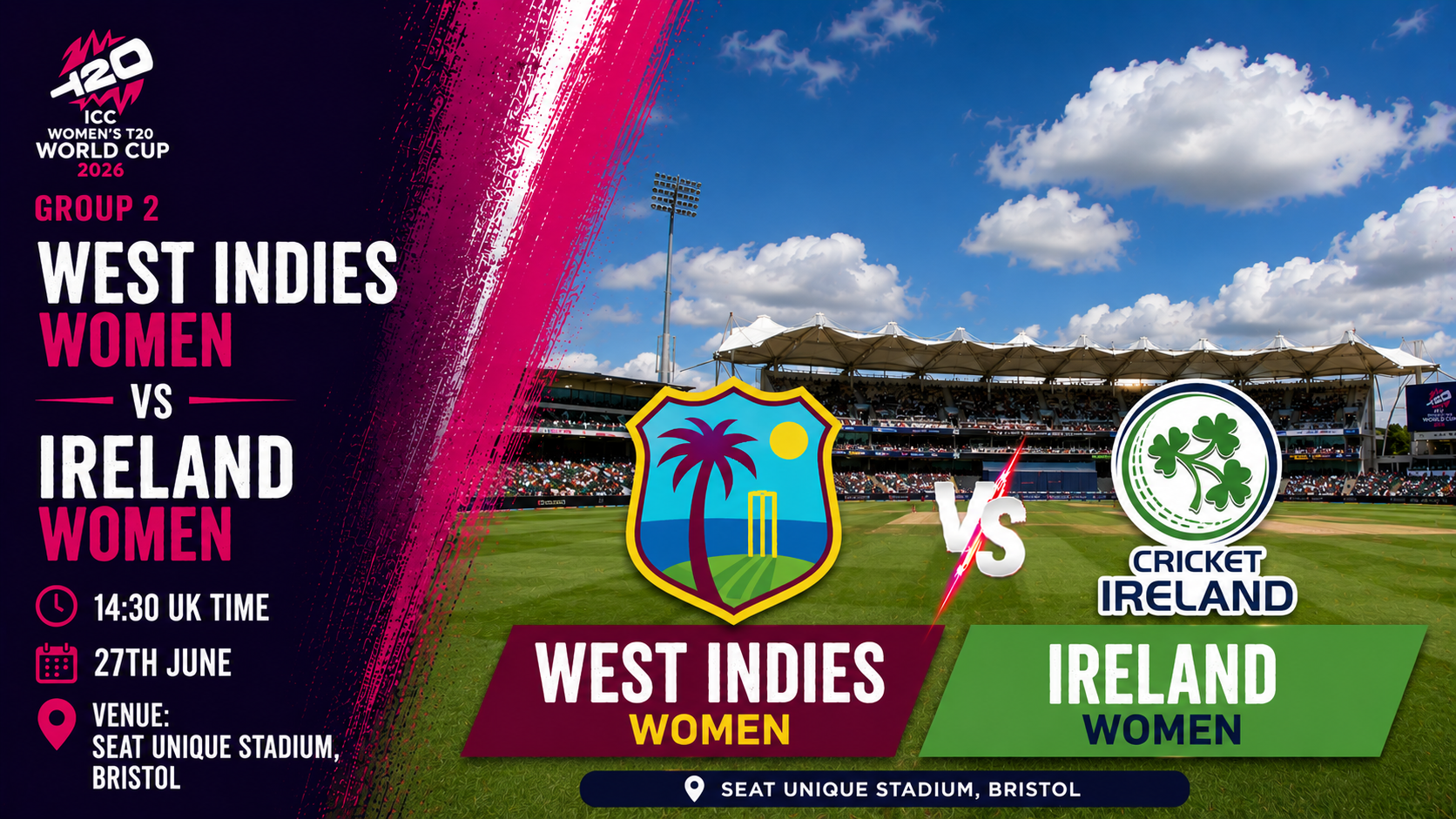 Read more about the article West Indies Women v Ireland Women – 27 June – Preview & Prediction