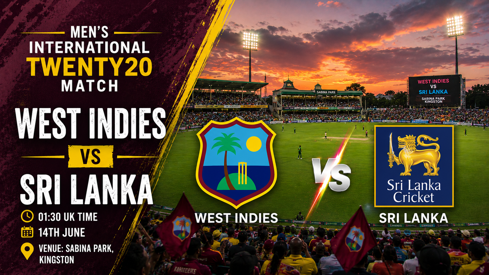 Read more about the article West Indies v Sri Lanka – 14 June – Preview & Prediction