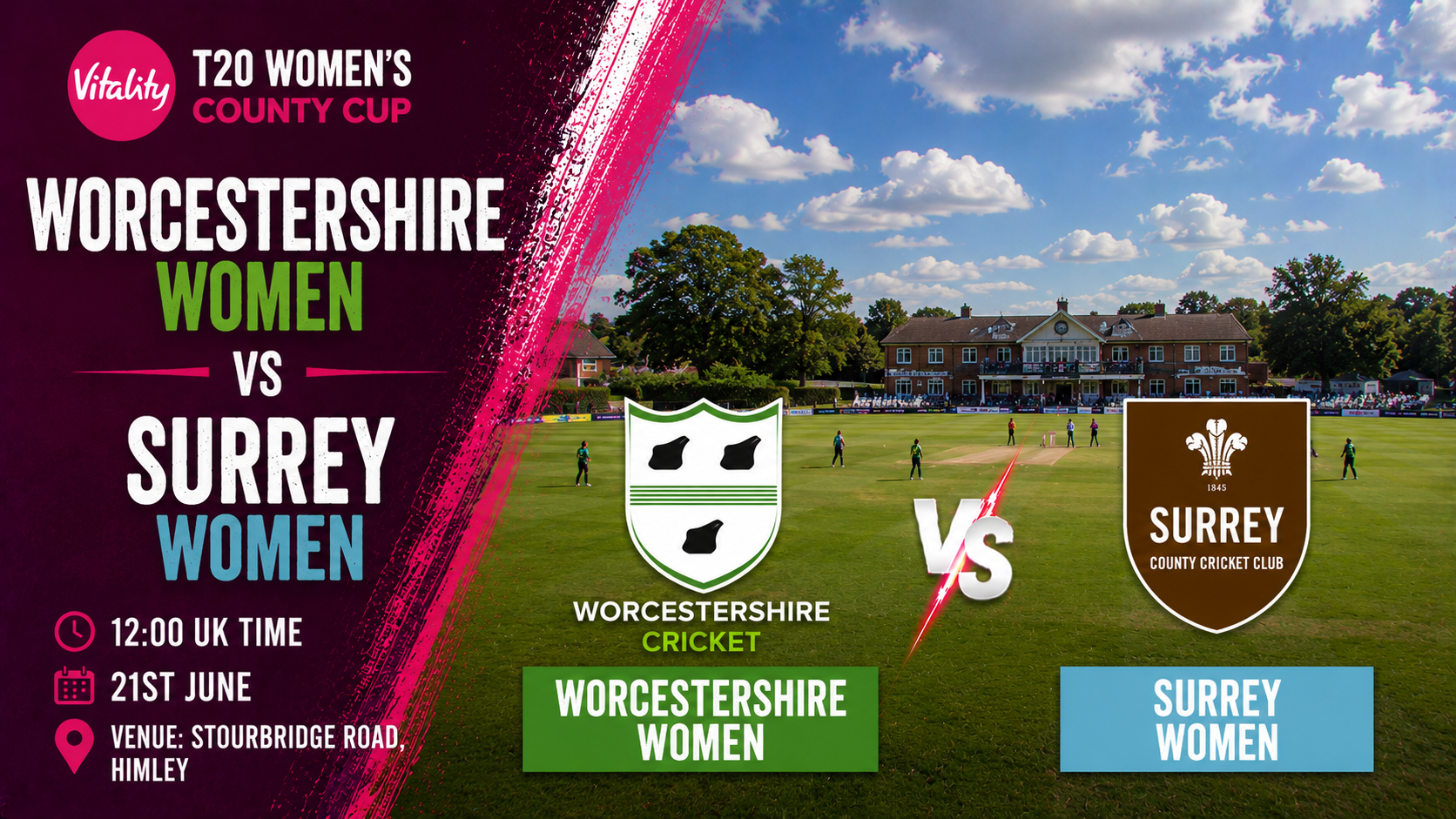 Read more about the article Worcestershire Women v Surrey Women – 21 June – Preview & Prediction