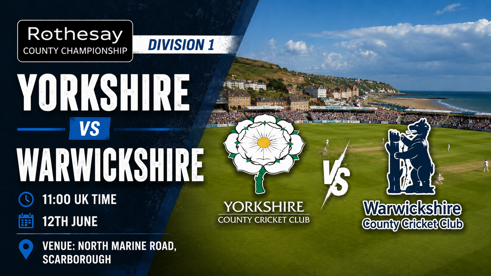 Read more about the article Yorkshire v Warwickshire – 12 June – Preview & Prediction
