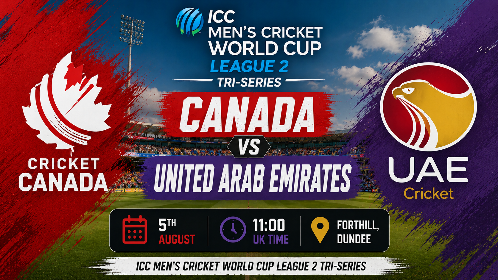 Read more about the article Canada v United Arab Emirates – 5 August – Preview & Prediction