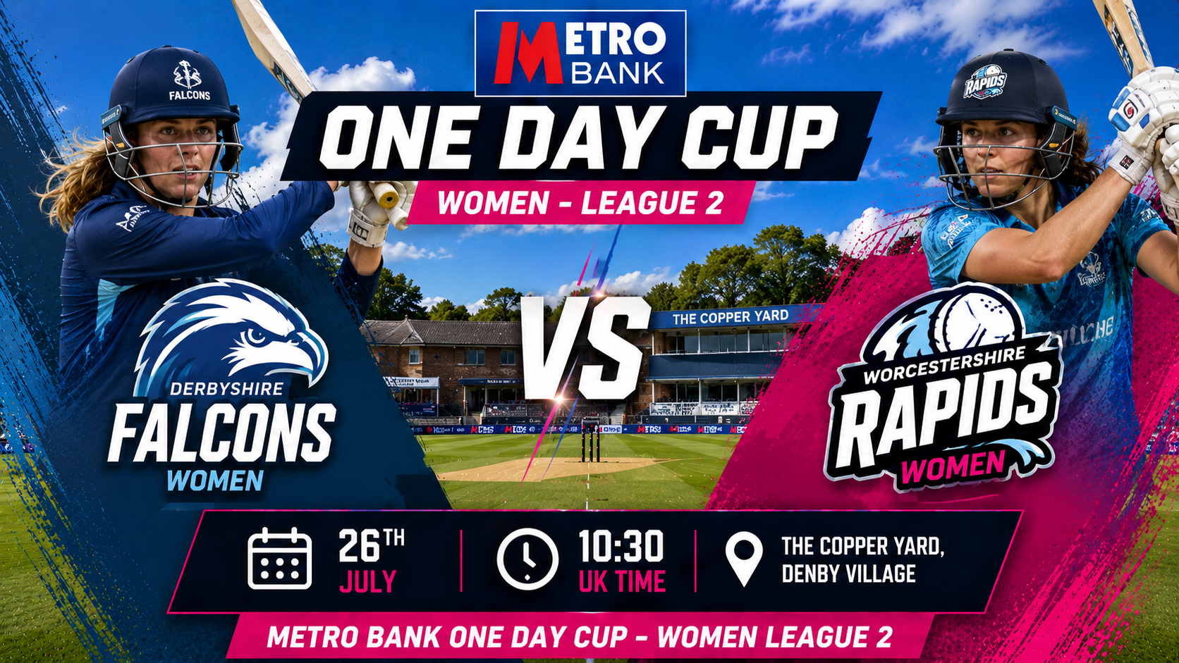 Read more about the article Derbyshire Falcons Women v Worcestershire Rapids Women – 26 July – Preview & Prediction