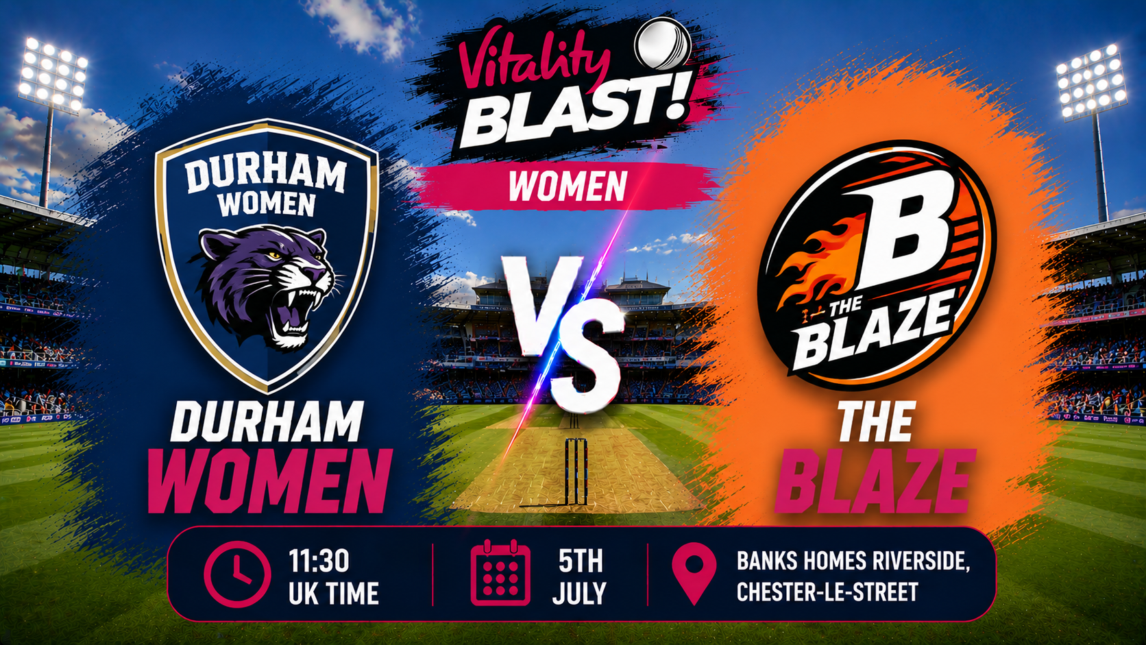 Read more about the article Durham Women v The Blaze – 5 July – Preview & Prediction