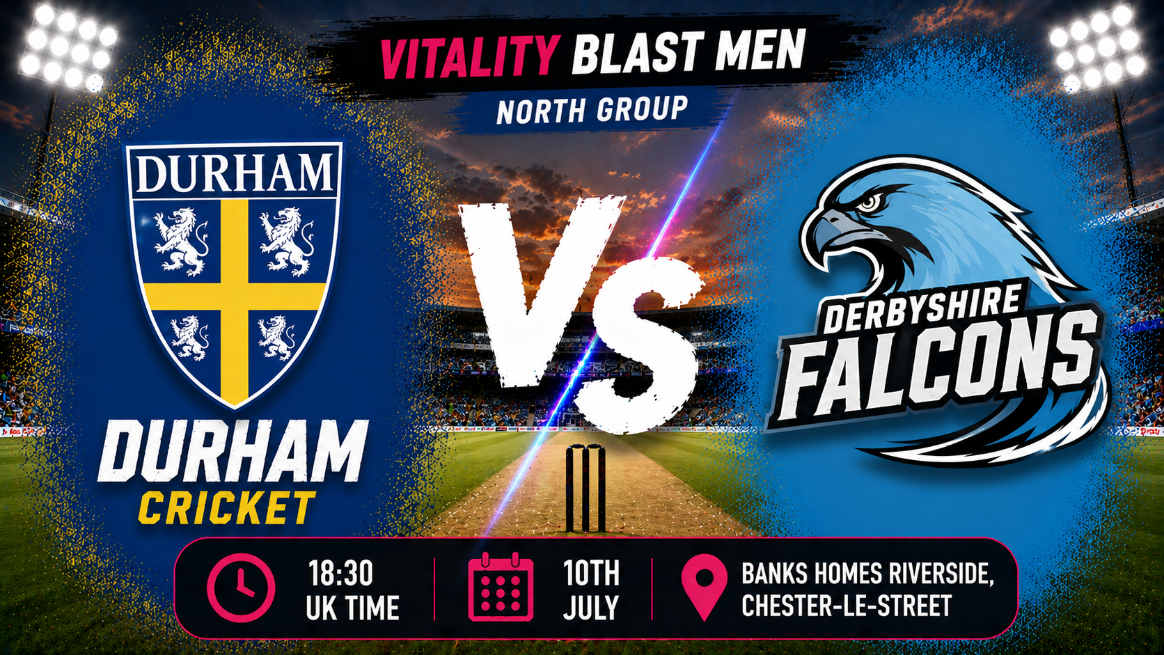 Read more about the article Durham v Derbyshire Falcons – 10 July – Preview & Prediction