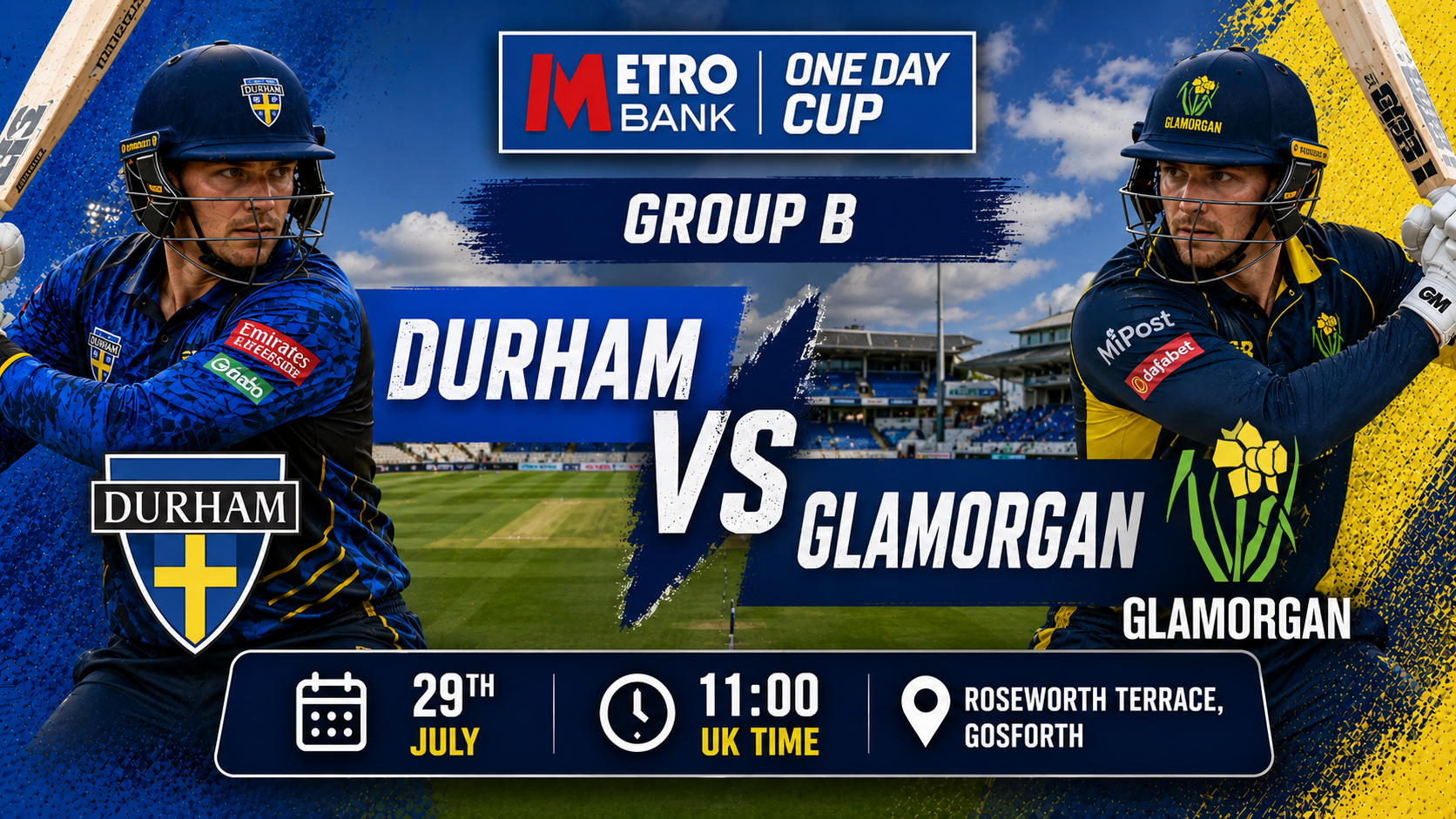 Read more about the article Durham v Glamorgan – 29 July – Preview & Prediction