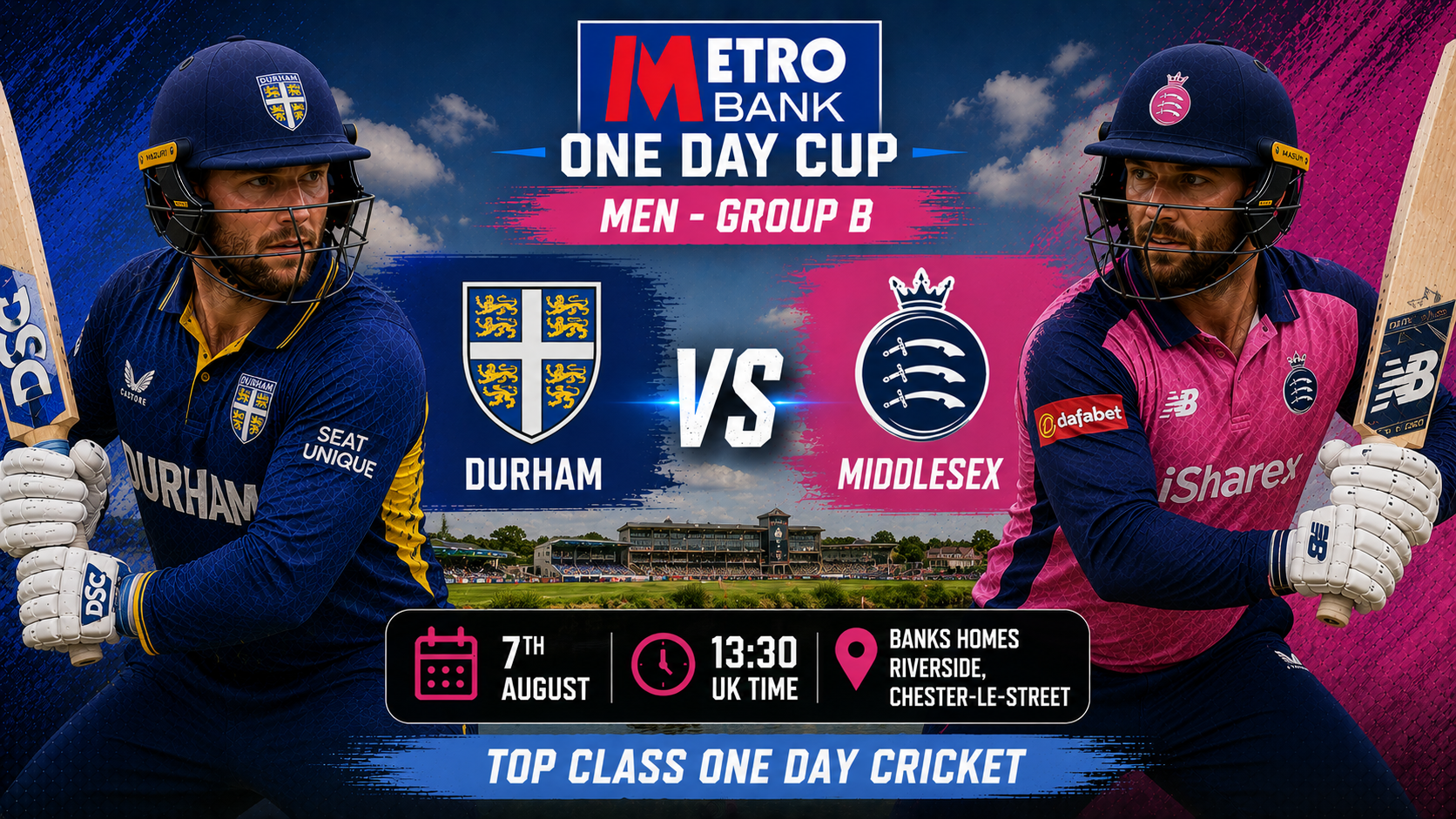 Read more about the article Durham v Middlesex – 7 August – Preview & Prediction