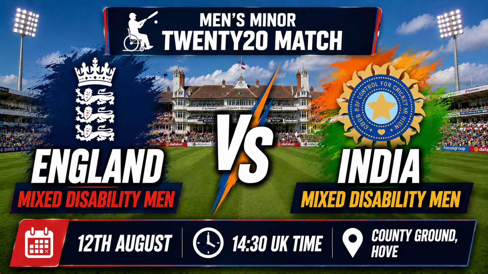 Read more about the article England Mixed Disability Men v India Mixed Disability Men – 12 August – Preview & Prediction