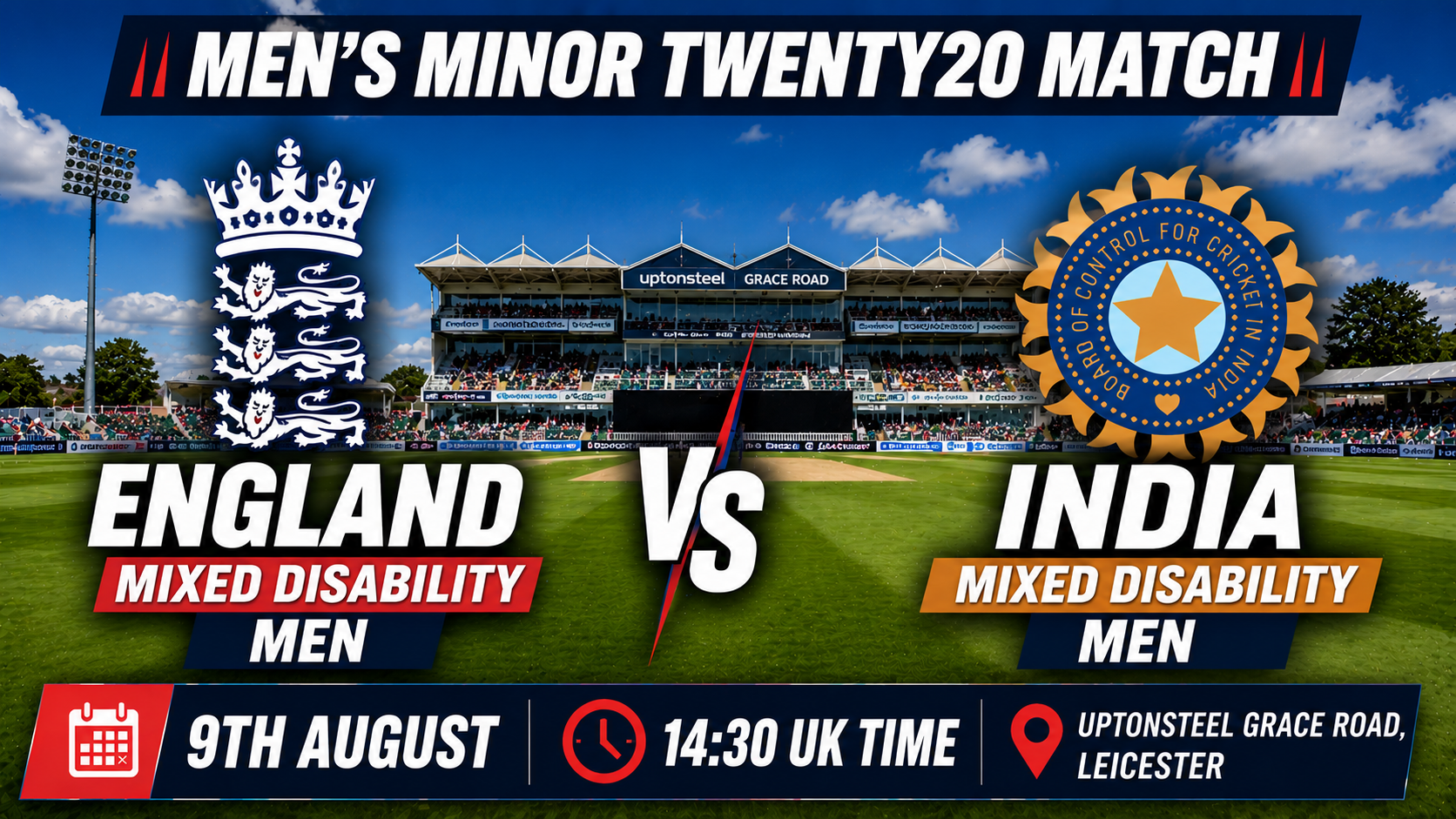 Read more about the article England Mixed Disability Men v India Mixed Disability Men – 9 August – Preview & Prediction