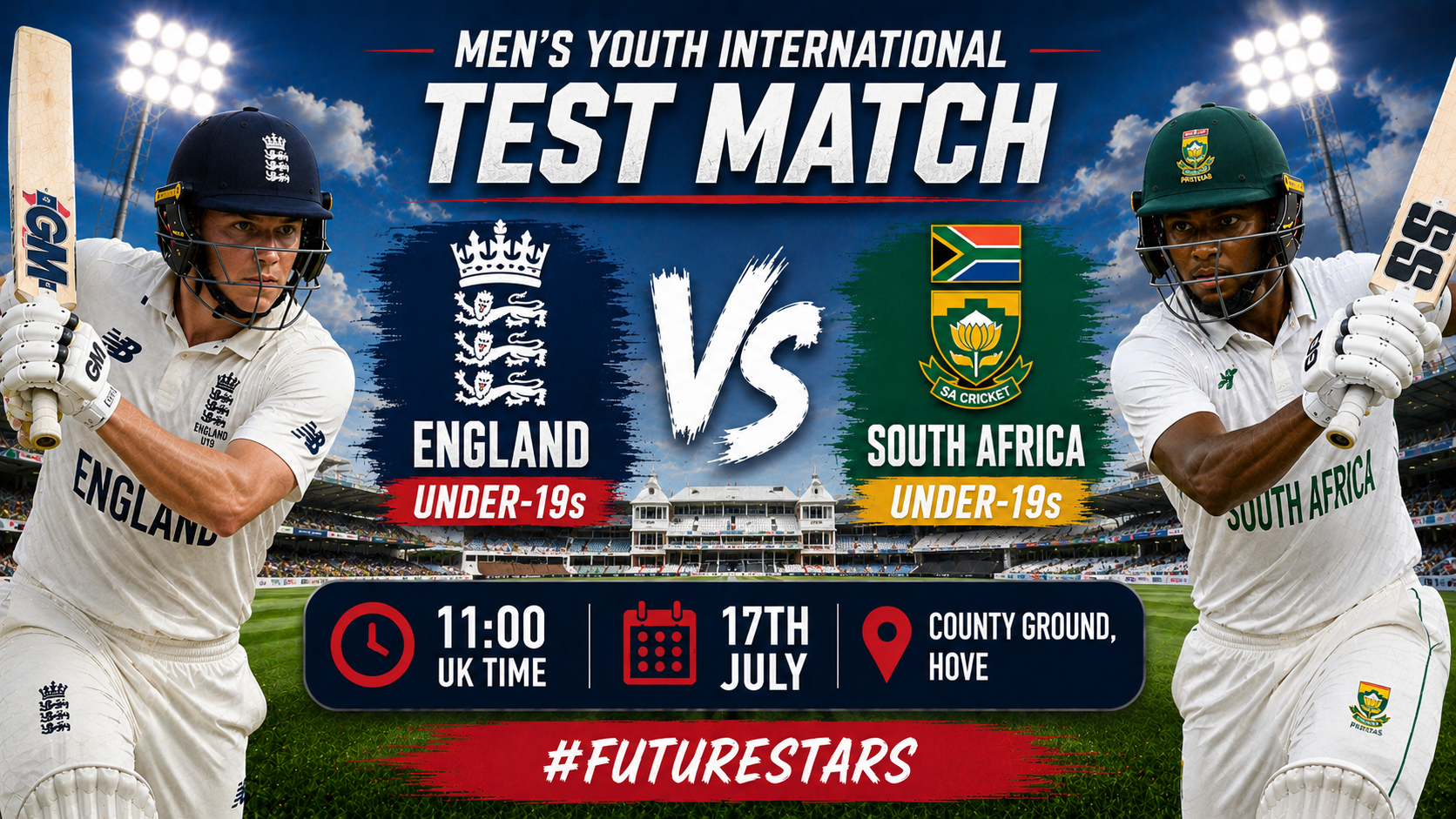 Read more about the article England Under-19s v South Africa Under-19s – 17 July – Preview & Prediction