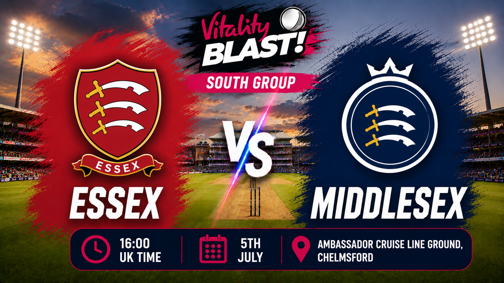 Read more about the article Essex v Middlesex – 5 July – Preview & Prediction