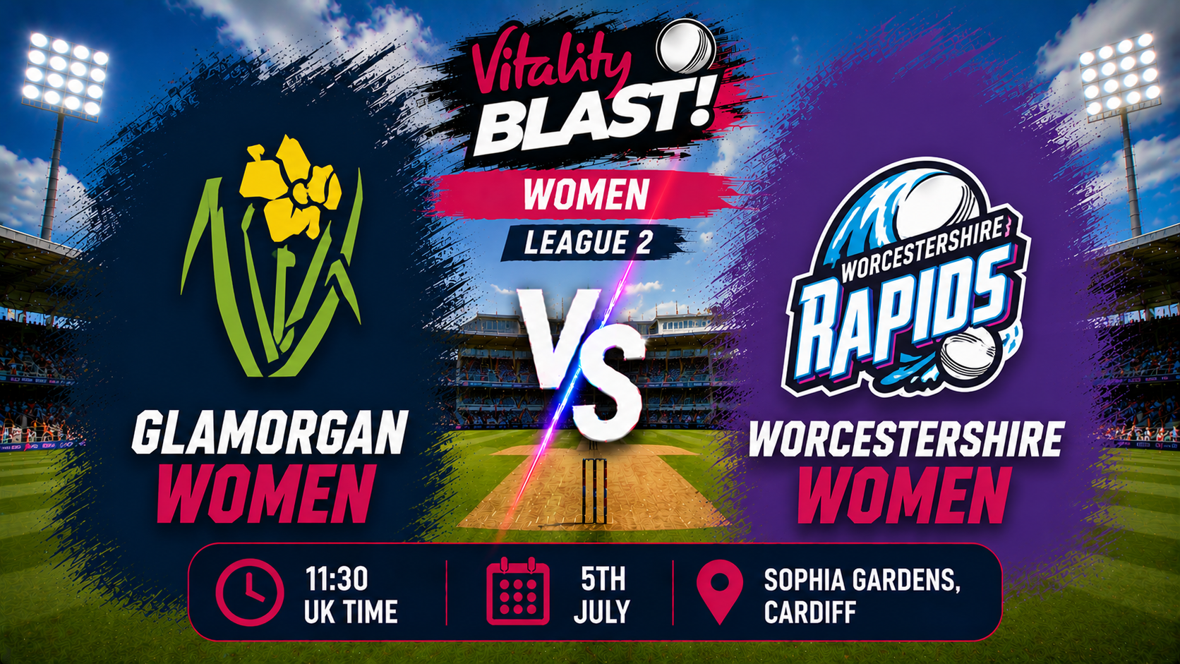 Read more about the article Glamorgan Women v Worcestershire Rapids Women – 5 July – Preview & Prediction