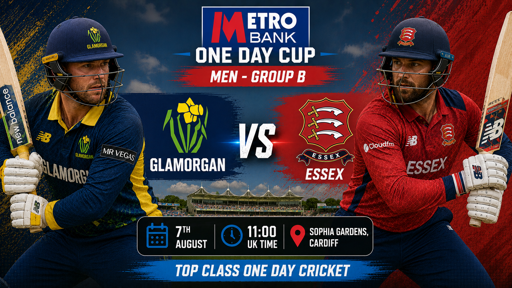 Read more about the article Glamorgan v Essex – 7 August – Preview & Prediction