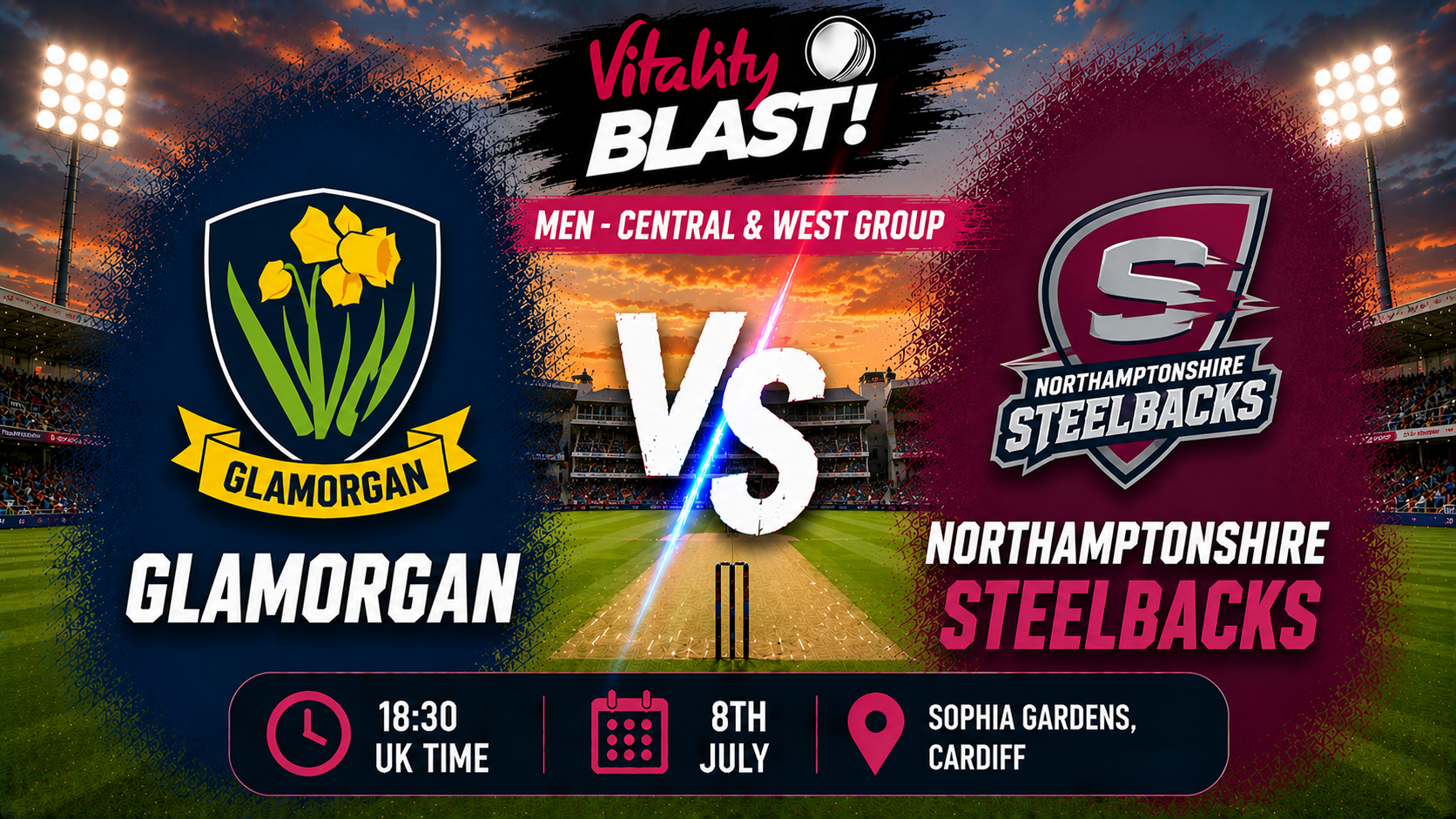 Read more about the article Glamorgan v Northamptonshire Steelbacks – 8 July – Preview & Prediction