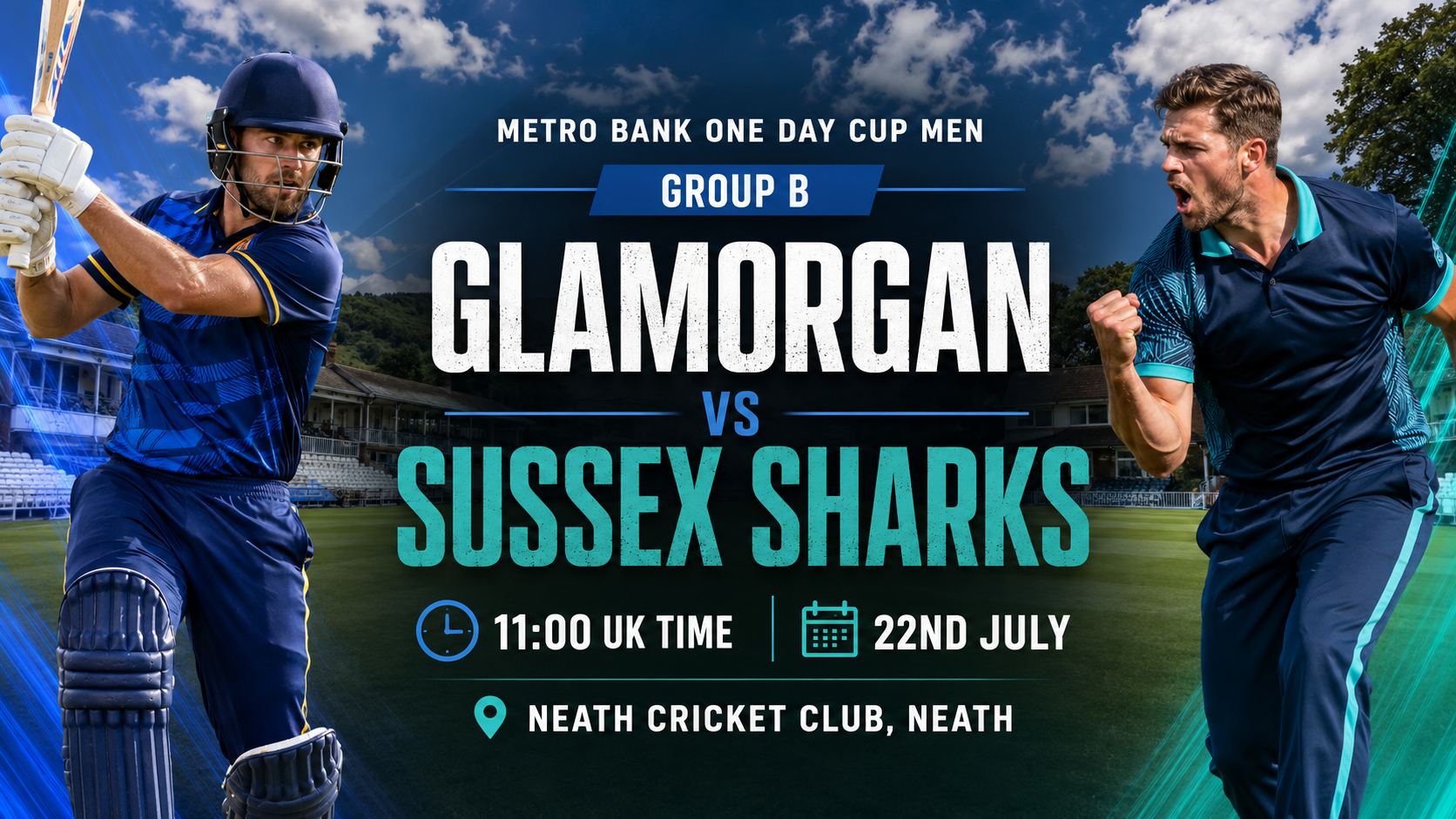 Read more about the article Glamorgan v Sussex Sharks – 22 July – Preview & Prediction