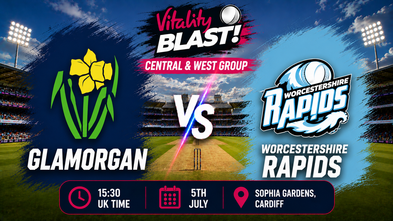 Read more about the article Glamorgan v Worcestershire Rapids – 5 July – Preview & Prediction