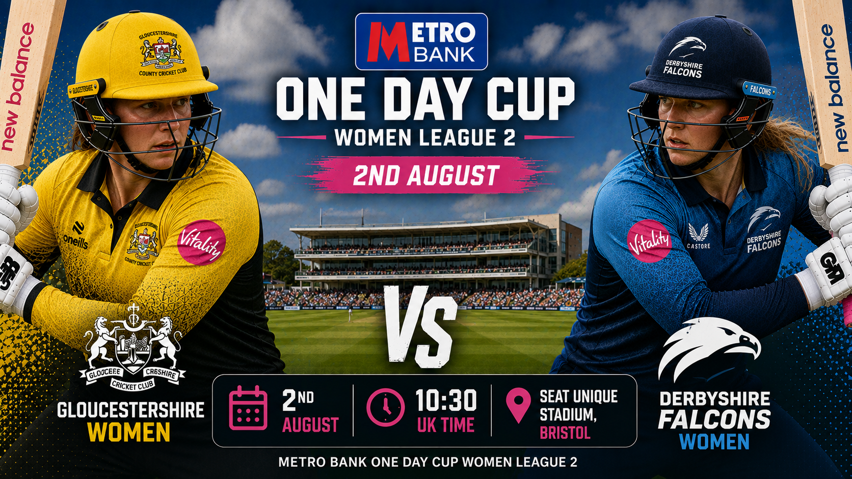 Read more about the article Gloucestershire Women v Derbyshire Falcons Women – 2 August – Preview & Prediction