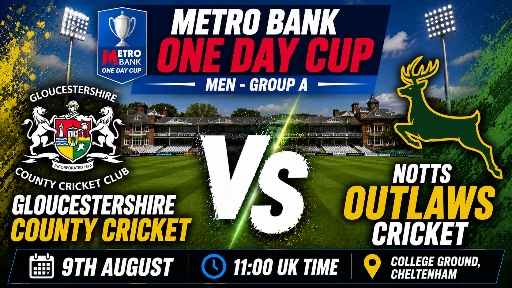 Read more about the article Gloucestershire v Notts Outlaws – 9 August – Preview & Prediction