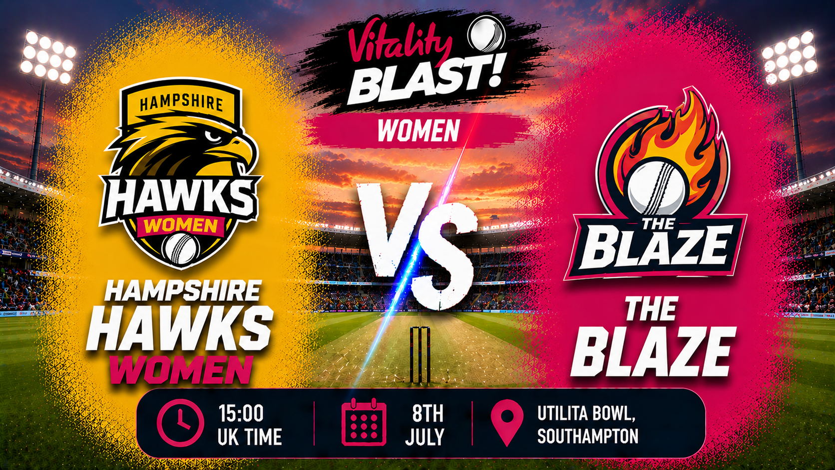 Read more about the article Hampshire Hawks Women v The Blaze – 8 July – Preview & Prediction