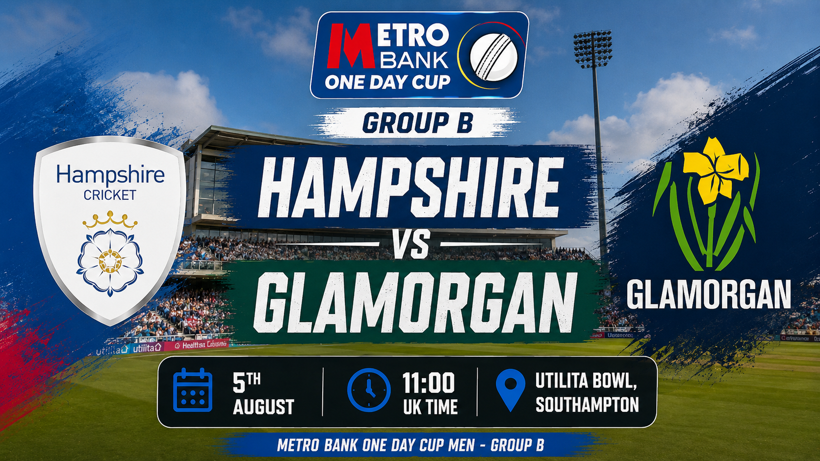 Read more about the article Hampshire v Glamorgan – 5 August – Preview & Prediction