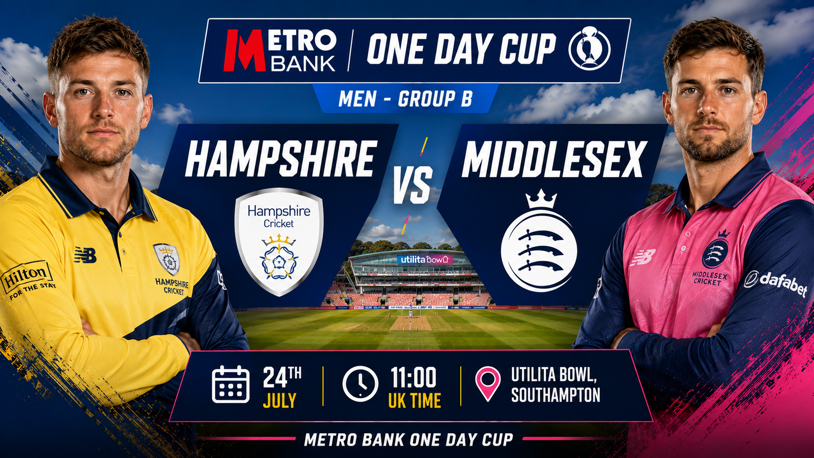 Read more about the article Hampshire v Middlesex – 24 July – Preview & Prediction