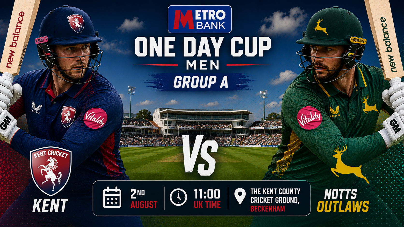Read more about the article Kent v Notts Outlaws – 2 August – Preview & Prediction