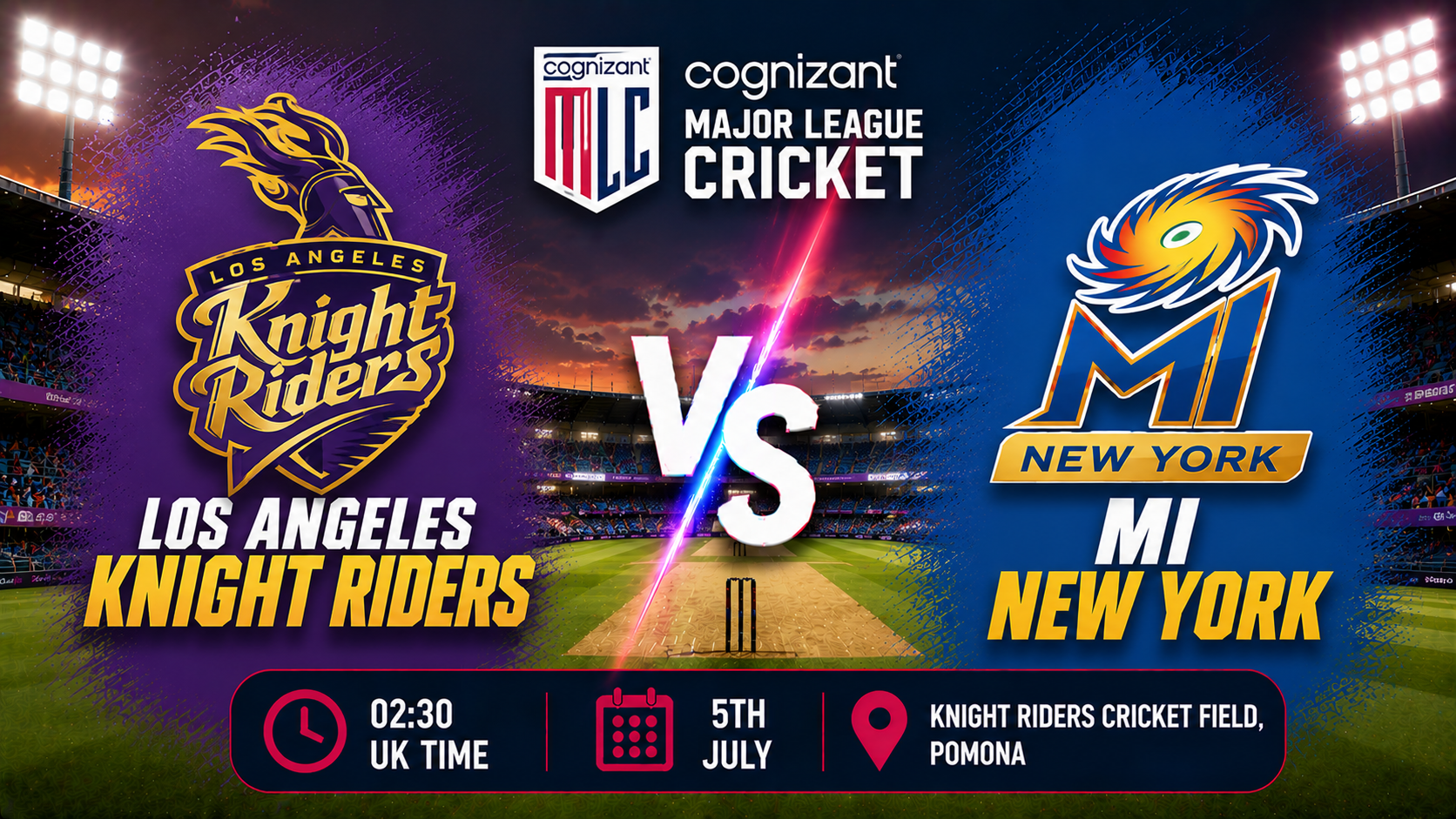 Read more about the article Los Angeles Knight Riders v MI New York – 5 July – Preview & Prediction