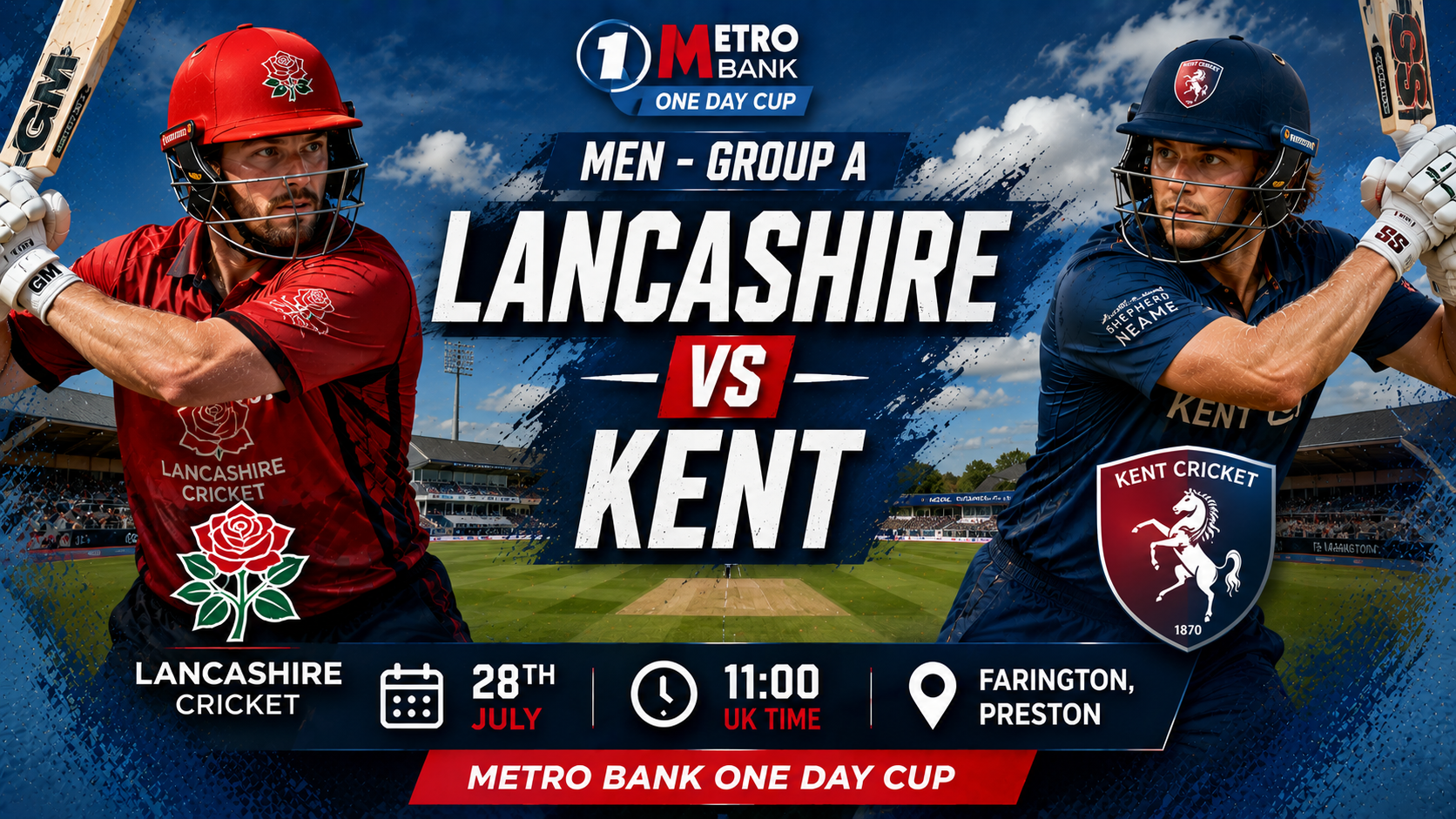 Read more about the article Lancashire v Kent – 28 July – Preview & Prediction