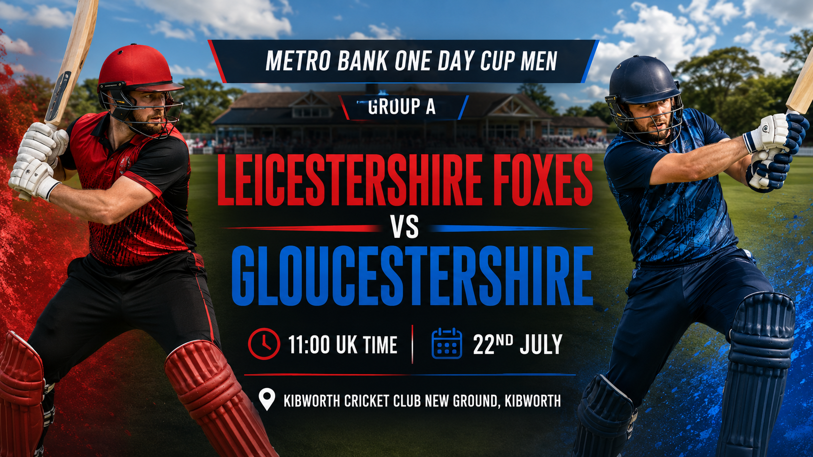 Read more about the article Leicestershire Foxes v Gloucestershire – 22 July – Preview & Prediction
