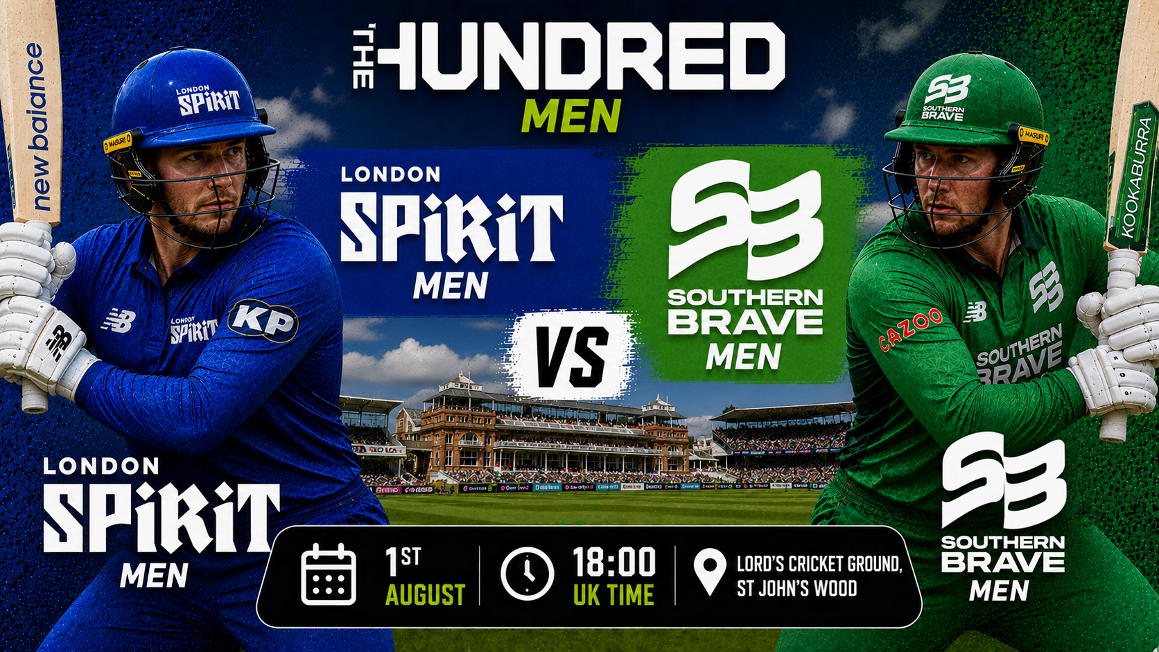 Read more about the article London Spirit Men v Southern Brave Men – 1 August – Preview & Prediction