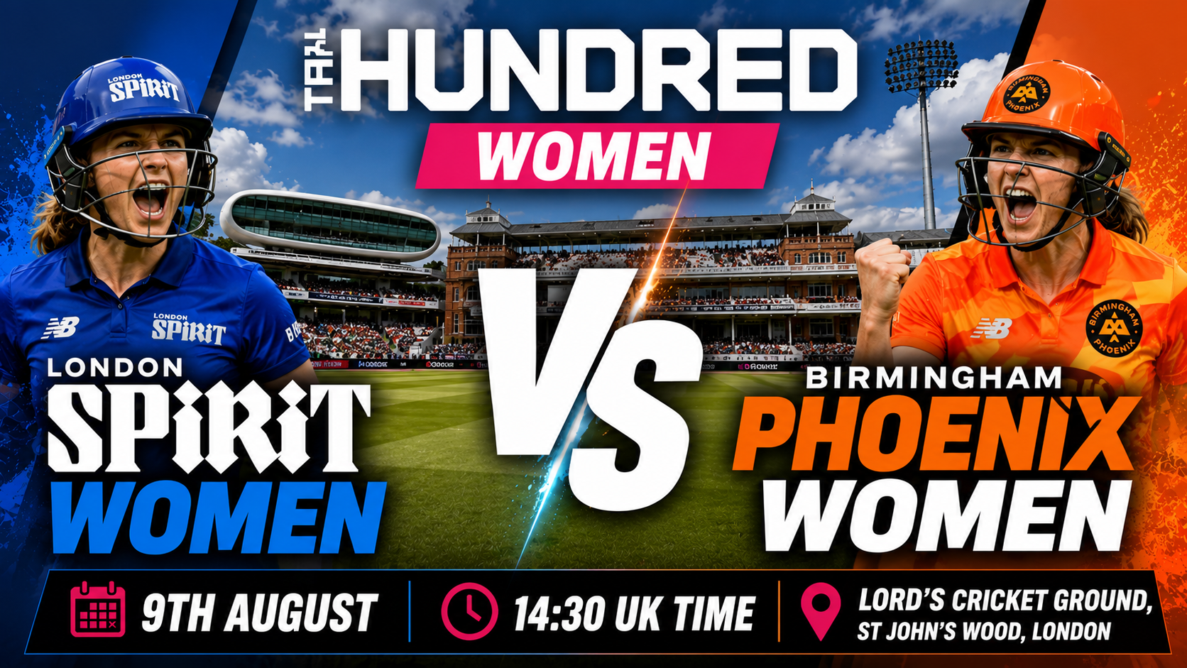 Read more about the article London Spirit Women v Birmingham Phoenix Women – 9 August – Preview & Prediction