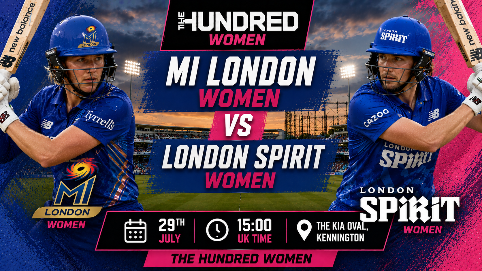 Read more about the article MI London Women v London Spirit Women – 29 July – Preview & Prediction