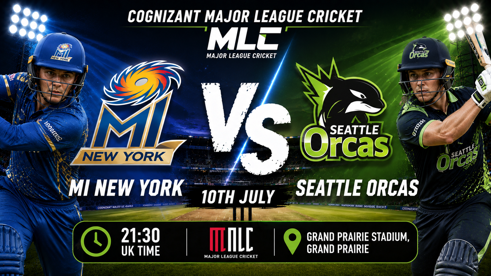 Read more about the article MI New York v Seattle Orcas – 10 July – Preview & Prediction